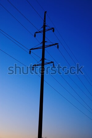 electric pillar in deep evening Stock photo © mycola