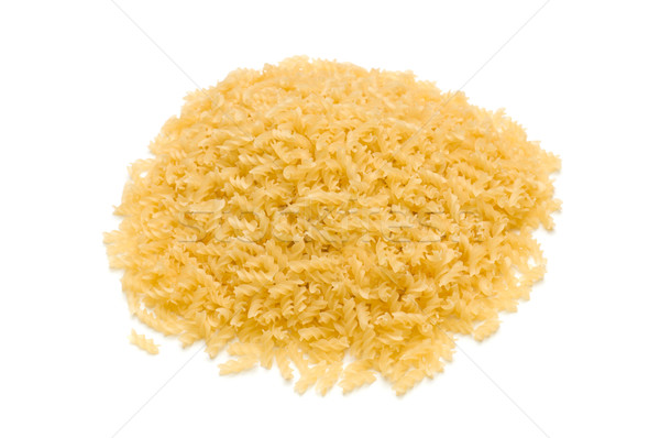 heap of raw pasta on the white background Stock photo © mycola