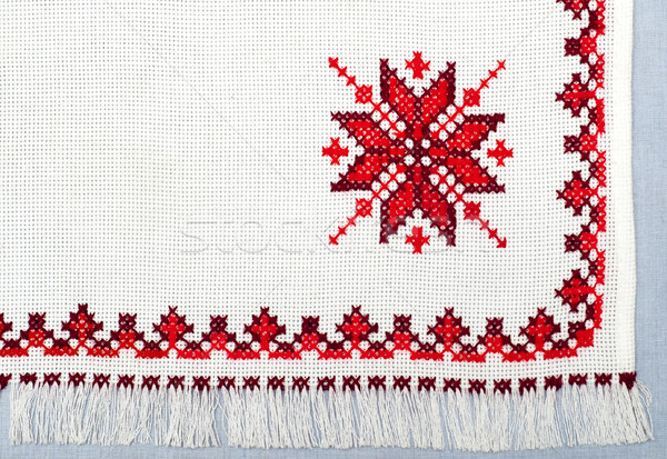 embroidered handmade good by cross-stitch pattern Stock photo © mycola
