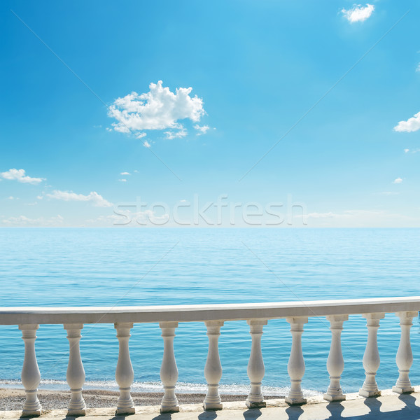 white balcony over sea and blue sky Stock photo © mycola