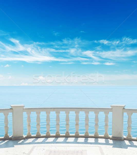 balcony near sea under cloudy sky Stock photo © mycola