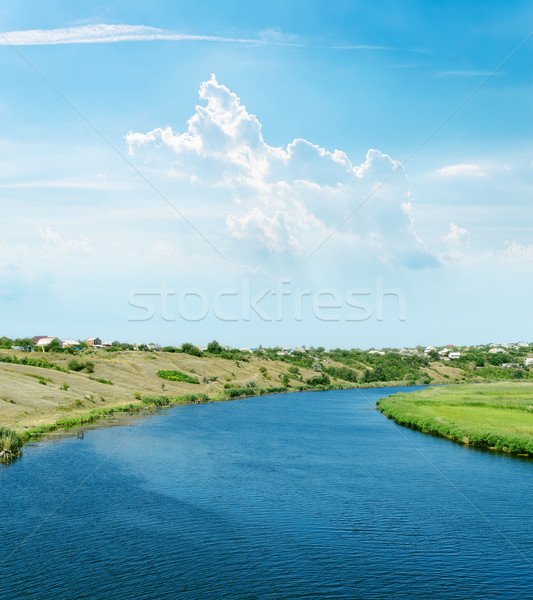 реке свет облака воды пейзаж лет Сток-фото © mycola