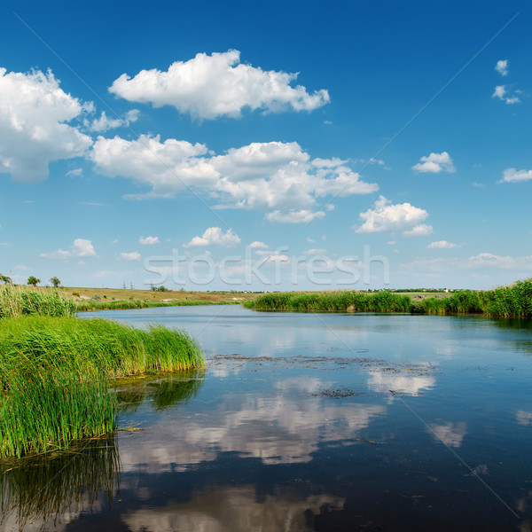 Rivier wolken landschap schoonheid zomer Stockfoto © mycola