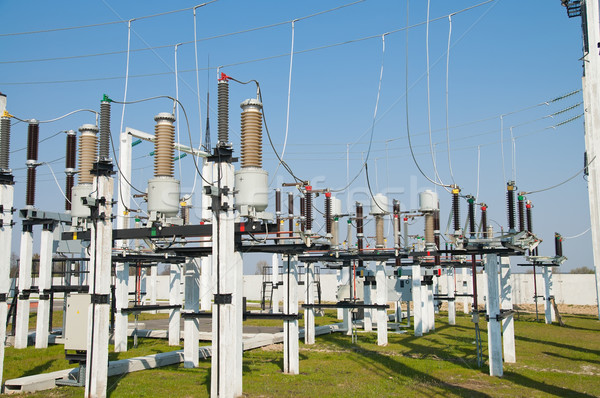 Stock photo: part of high-voltage substation