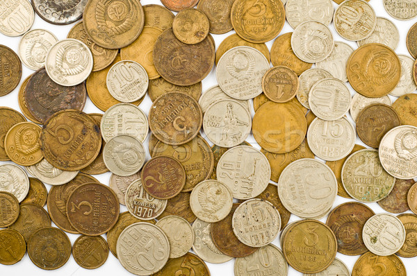 Metal monede urss afaceri artă epocă Imagine de stoc © mycola
