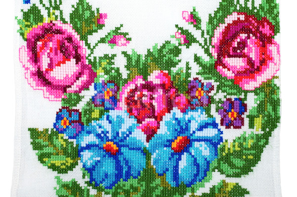 Stock photo: embroidered good by cross-stitch pattern