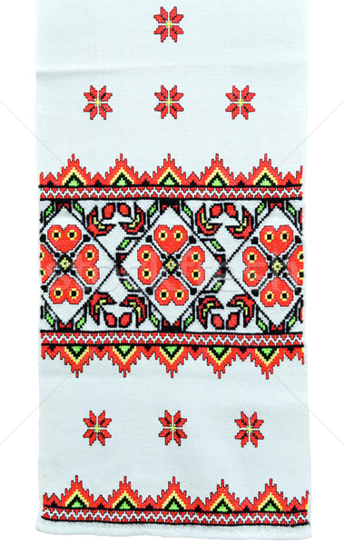 embroidered good by cross-stitch pattern Stock photo © mycola