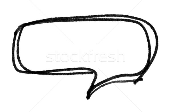 Stock photo: Speech bubble with brush stroke isolated on white background