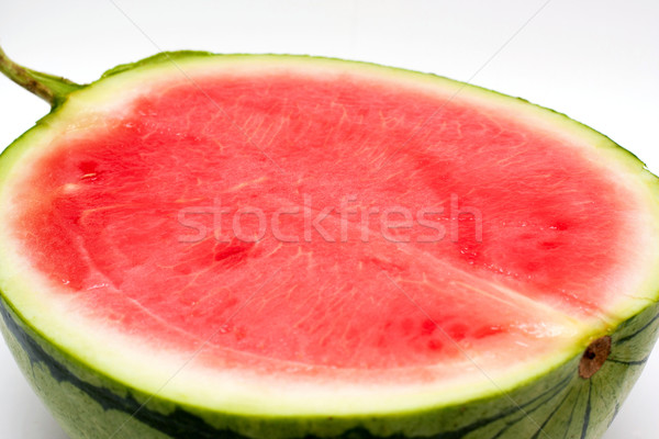 Hälfte Wassermelone isoliert weiß Stock foto © myfh88