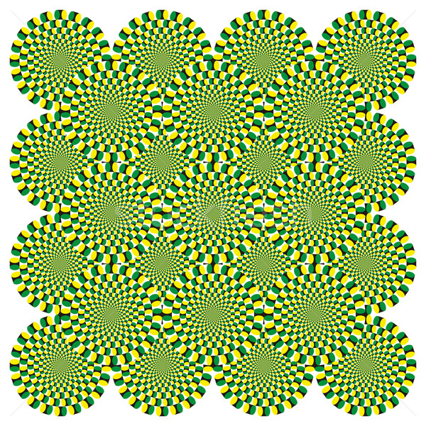 Vektor optische Täuschung Spin Zyklus abstrakten Raum Stock foto © myfh88