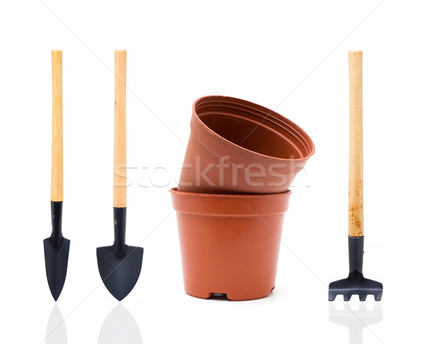 Garden tools (Clipping path!) isolated Stock photo © myfh88