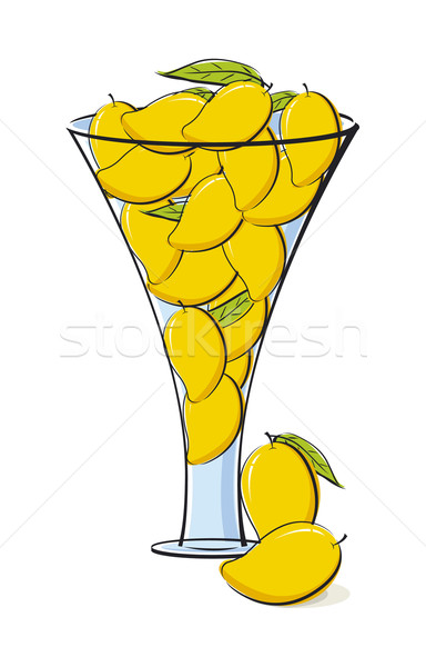 Mangos in glass Stock photo © myimagine