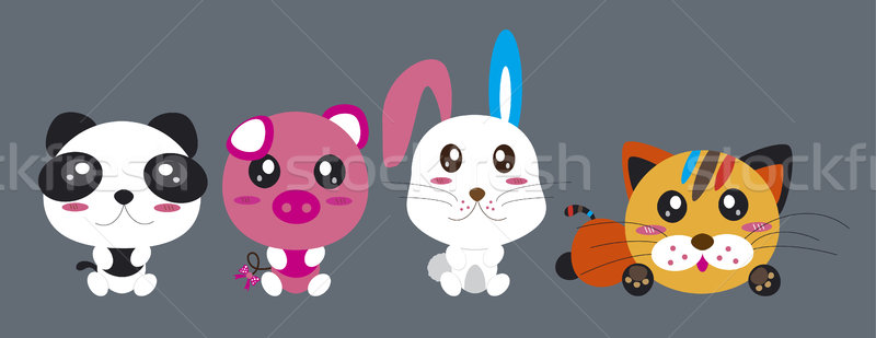  Cartoon animals Stock photo © myimagine