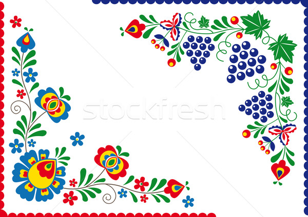 Ornamenti semplificato blu versione design arte Foto d'archivio © MyosotisRock