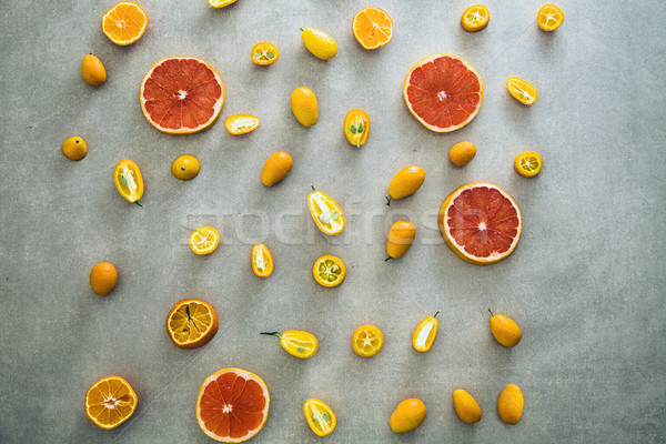 Orange Früchte Vielfalt Obst Sortiment Sommer orange Stock foto © mythja