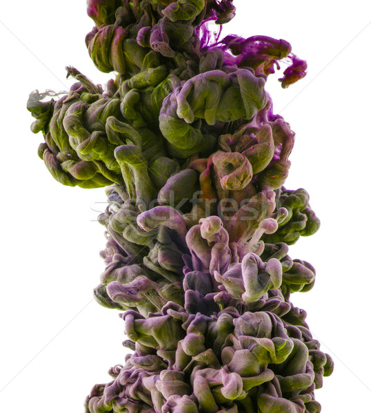 Tinte Wasser abstrakten isoliert weiß farbenreich Stock foto © mythja