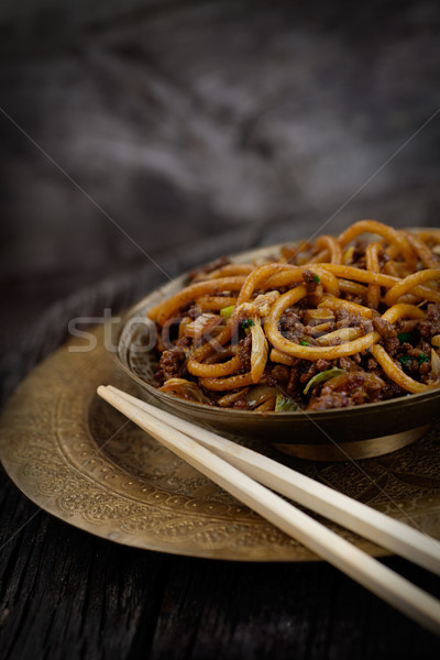 Chinezească alimente ou pui legume alimente Imagine de stoc © mythja