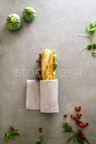 Foto d'archivio: Sandwich · verdura · fast · food · alimentare · sfondo · club