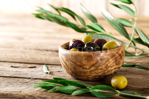 Olives on branch Stock photo © mythja