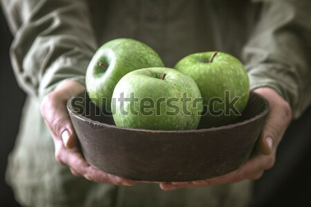 農家 リンゴ オーガニック フルーツ 農民 手 ストックフォト © mythja