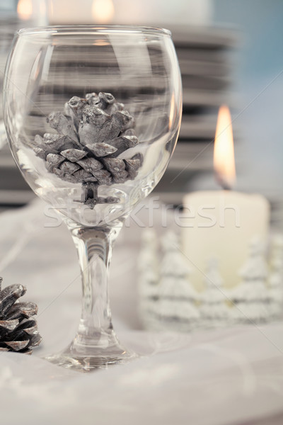 Christmas table setting Stock photo © mythja