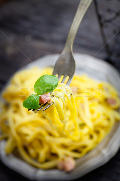 Spaghetti carbonara Stock photo © mythja