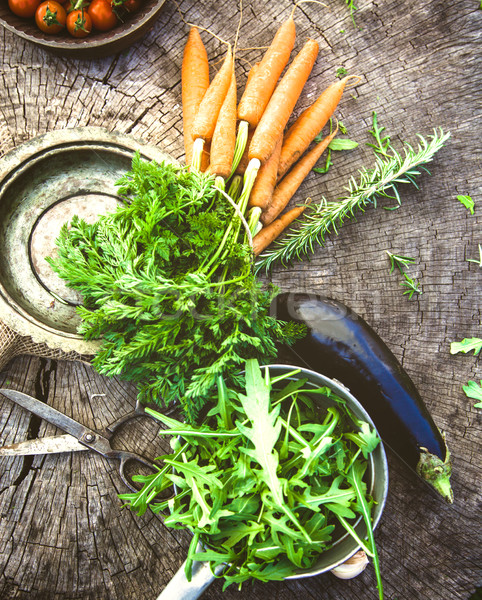 [[stock_photo]]: Légumes · bois · fraîches · organique · alimentaire · aliments · sains