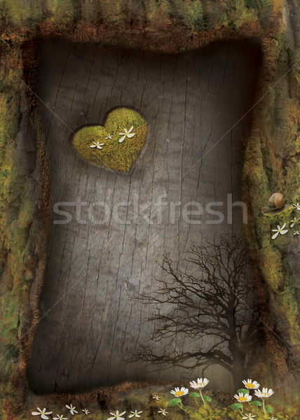 Stock photo: Valentine's day card with nature