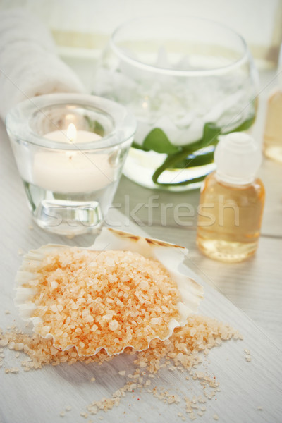 Spa setting with beauty products Stock photo © mythja