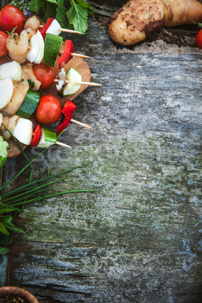 Essen Gemüse gesunde Lebensmittel Zutaten Kräuter Gewürze Stock foto © mythja