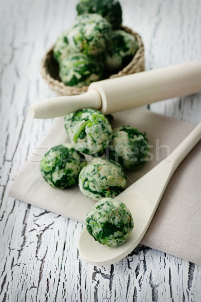 Spinach dumplings Stock photo © mythja