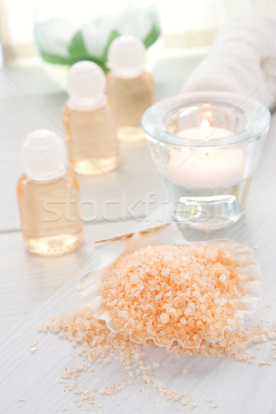 Spa setting with beauty products Stock photo © mythja
