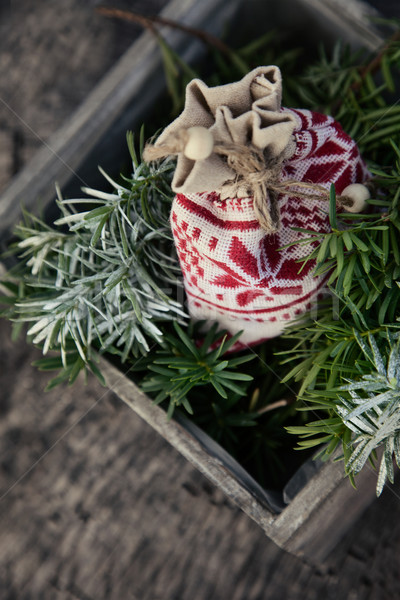 [[stock_photo]]: Noël · ornements · rustique · noël · vintage