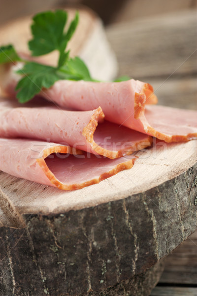 Vers ham varkensvlees garnering houten Pasen Stockfoto © mythja