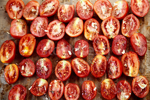 Sonne getrocknet Tomaten Kräuter Knoblauch Stock foto © mythja