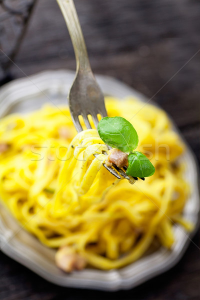 Spaghetti carbonara Stock photo © mythja