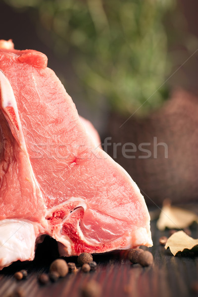Raw meat with vegetables Stock photo © mythja