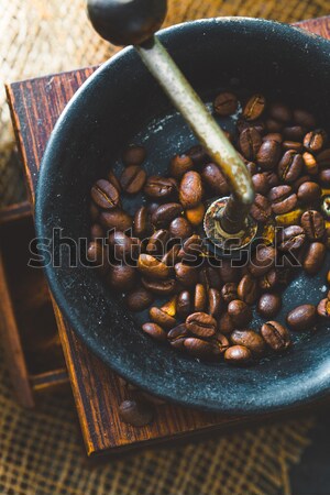 Сток-фото: кофе · чашку · кофе · турецкий · сахар · Vintage