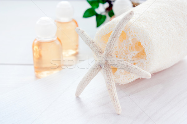 Spa setting with beauty products Stock photo © mythja