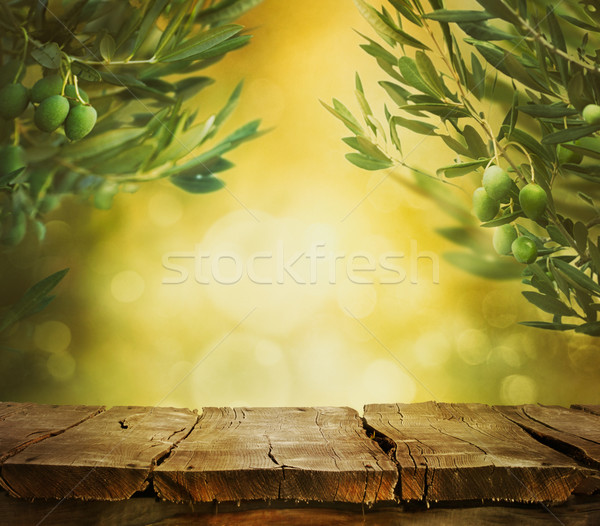 ストックフォト: オリーブ · オリーブの木 · ぼけ味 · 食品 · ツリー · 春