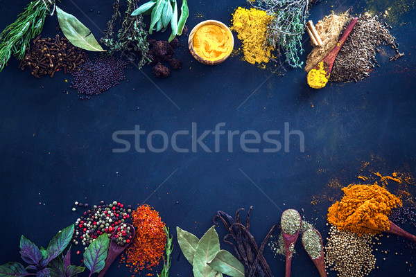 商業照片: 香料 · 草藥 · 地中海 · 食品 · 背景