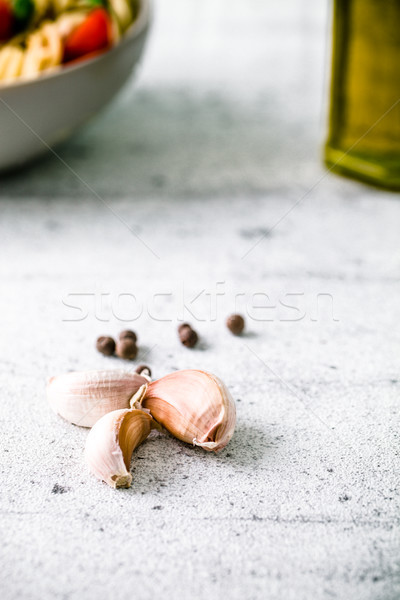 Pasta with ingredients Stock photo © mythja