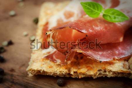 Foto stock: Secas · carne · de · porco · salame · presunto · ervas · jantar