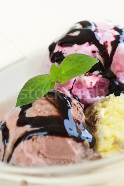 Ice cream with chocolate Stock photo © mythja