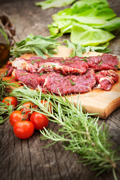 Koken ingrediënten gemarineerd kruiden groenten partij Stockfoto © mythja