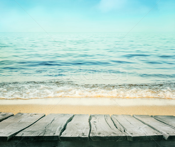 Nyár tenger absztrakt arany homok tengerpart Stock fotó © mythja