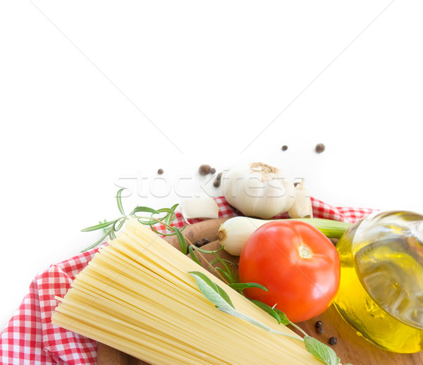 Italian Pasta with cooking ingredients. Stock photo © mythja