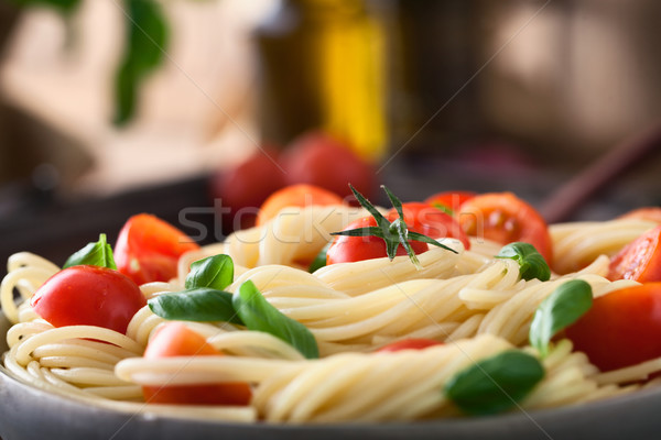 Stock photo: Pasta with olive oil 