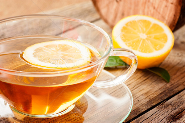 Stock photo: Lemon fruit tea