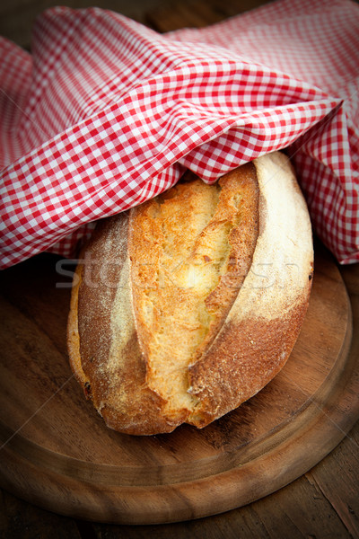 Frischen Brot frisch gebacken Holz Natur Stock foto © mythja